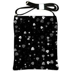 Black And White Hearts Shoulder Sling Bags by TRENDYcouture