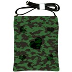 Green Camo Hearts Shoulder Sling Bags Front