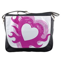 Hot Pink Love Messenger Bags by TRENDYcouture