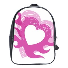 Hot Pink Love School Bags (xl)  by TRENDYcouture