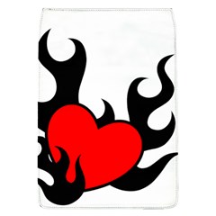 Black And Red Flaming Heart Flap Covers (l)  by TRENDYcouture