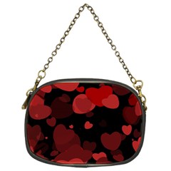 Red Hearts Chain Purses (two Sides)  by TRENDYcouture