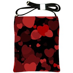 Red Hearts Shoulder Sling Bags by TRENDYcouture