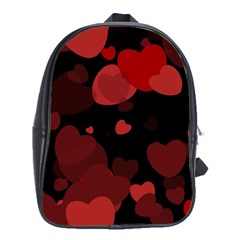 Red Hearts School Bags (xl)  by TRENDYcouture