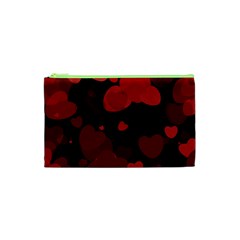 Red Hearts Cosmetic Bag (xs)