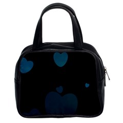 Teal Hearts Classic Handbags (2 Sides) by TRENDYcouture