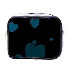 Teal Hearts Mini Toiletries Bags by TRENDYcouture