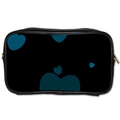 Teal Hearts Toiletries Bags 2-side by TRENDYcouture