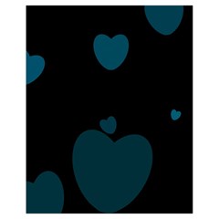 Teal Hearts Drawstring Bag (small) by TRENDYcouture
