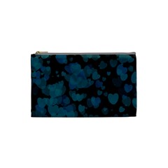 Turquoise Hearts Cosmetic Bag (small)  by TRENDYcouture