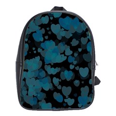 Turquoise Hearts School Bags(Large) 