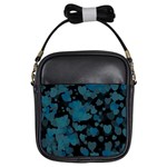 Turquoise Hearts Girls Sling Bags