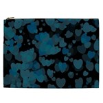 Turquoise Hearts Cosmetic Bag (XXL) 