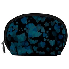 Turquoise Hearts Accessory Pouches (large)  by TRENDYcouture