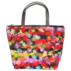 Colorful Brush Strokes                                             	bucket Bag by LalyLauraFLM