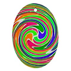 Colorful Whirlpool Watercolors                                                			ornament (oval) by LalyLauraFLM