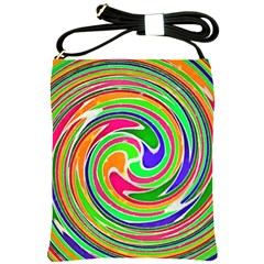 Colorful Whirlpool Watercolors                                                			shoulder Sling Bag by LalyLauraFLM