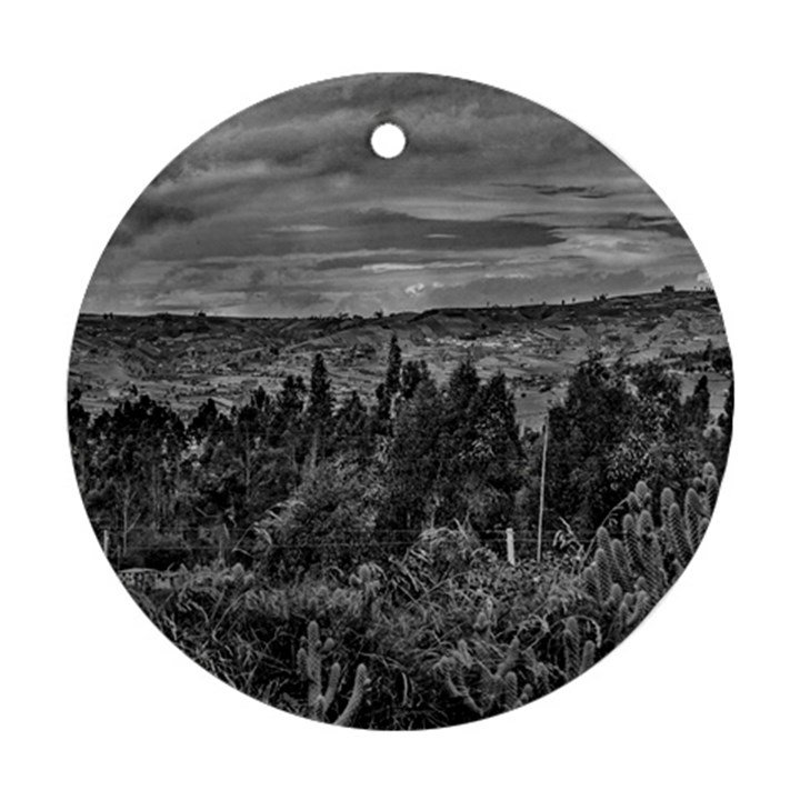 Ecuador Landscape Scene At Andes Range Ornament (Round) 