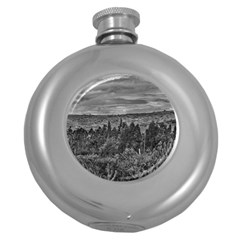 Ecuador Landscape Scene At Andes Range Round Hip Flask (5 Oz) by dflcprints