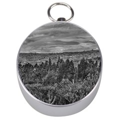 Ecuador Landscape Scene At Andes Range Silver Compasses by dflcprints