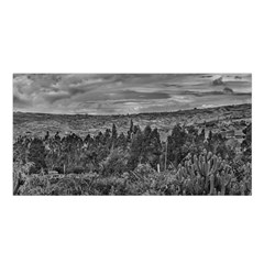 Ecuador Landscape Scene At Andes Range Satin Shawl by dflcprints