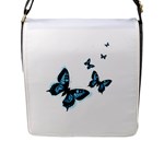 Butterflies Flap Messenger Bag (L) 