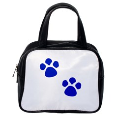 Blue Paws Classic Handbags (one Side) by TRENDYcouture