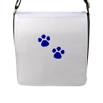 Blue Paws Flap Messenger Bag (L) 