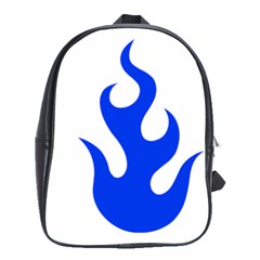 Blue Flames School Bags(large)  by TRENDYcouture