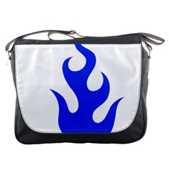 Blue Flames Messenger Bags by TRENDYcouture