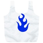 Blue Flames Full Print Recycle Bags (L) 