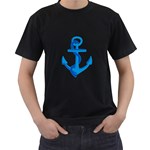 blue anchor Men s T-Shirt (Black)