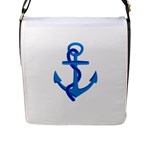 blue anchor Flap Messenger Bag (L) 