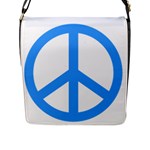 Blue Peace Flap Messenger Bag (L) 