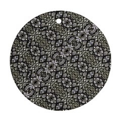 Silver Oriental Ornate  Ornament (round) 