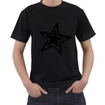 Double Star Men s T-Shirt (Black)