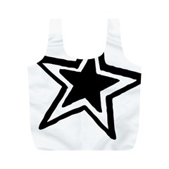 Double Star Full Print Recycle Bags (m)  by TRENDYcouture