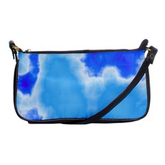 Powder Blue And Indigo Sky Pillow Shoulder Clutch Bags by TRENDYcouture