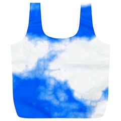 Blue Cloud Full Print Recycle Bags (l)  by TRENDYcouture