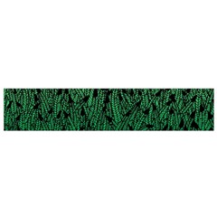 Green Ombre Feather Pattern, Black, Flano Scarf (small) by Zandiepants