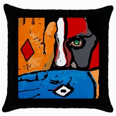 Blue Throw Pillow Case by DryInk