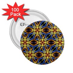 Vibrant Medieval Check 2.25  Buttons (100 pack) 