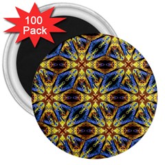 Vibrant Medieval Check 3  Magnets (100 pack)