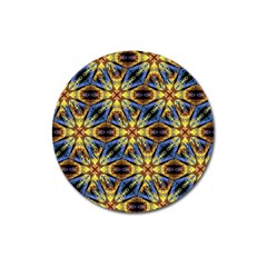 Vibrant Medieval Check Magnet 3  (Round)