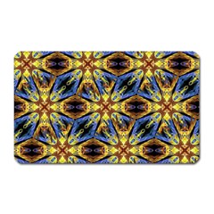 Vibrant Medieval Check Magnet (Rectangular)