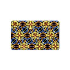 Vibrant Medieval Check Magnet (Name Card)