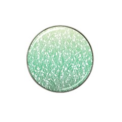 Green Ombre Feather Pattern, White, Hat Clip Ball Marker (10 Pack) by Zandiepants