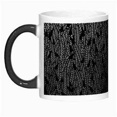 Grey Ombre Feather Pattern, Black, Morph Mug by Zandiepants