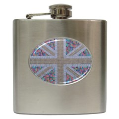 Multicoloured Union Jack Hip Flask (6 Oz) by cocksoupart