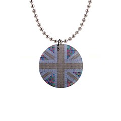 Multicoloured Union Jack Button Necklaces by cocksoupart